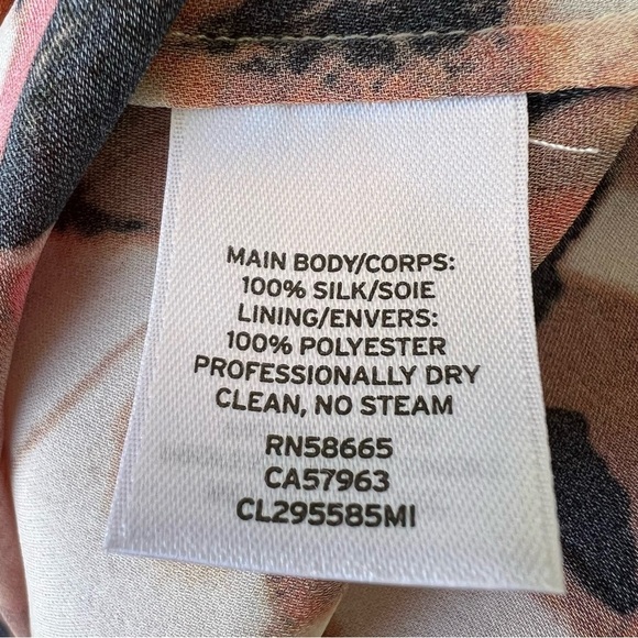 CLEARANCE CLASSIQUES ENTIER SILK ANIMAL PRINT FAUX WRAP TANK BLOUSE SIZE XL EUC - Picture 7 of 7